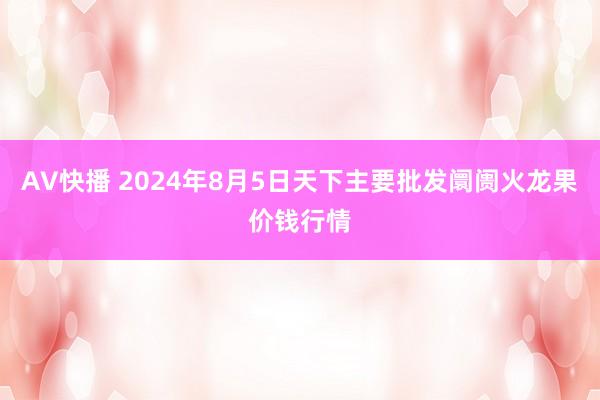 AV快播 2024年8月5日天下主要批发阛阓火龙果价钱行情