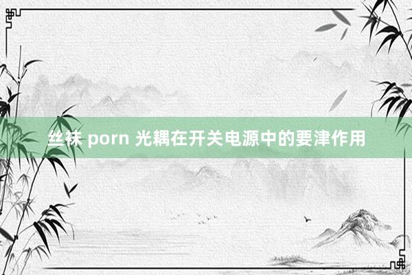 丝袜 porn 光耦在开关电源中的要津作用