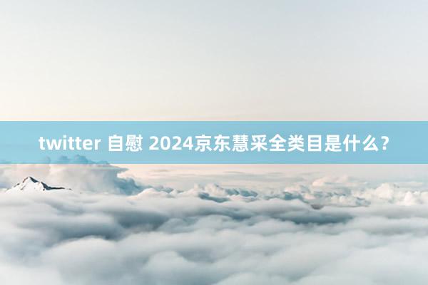 twitter 自慰 2024京东慧采全类目是什么？