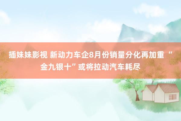 插妹妹影视 新动力车企8月份销量分化再加重 “金九银十”或将拉动汽车耗尽