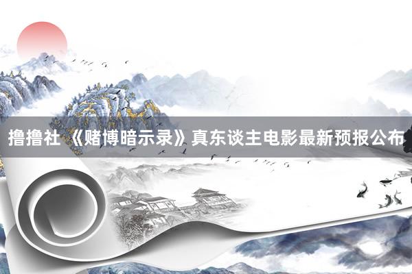 撸撸社 《赌博暗示录》真东谈主电影最新预报公布